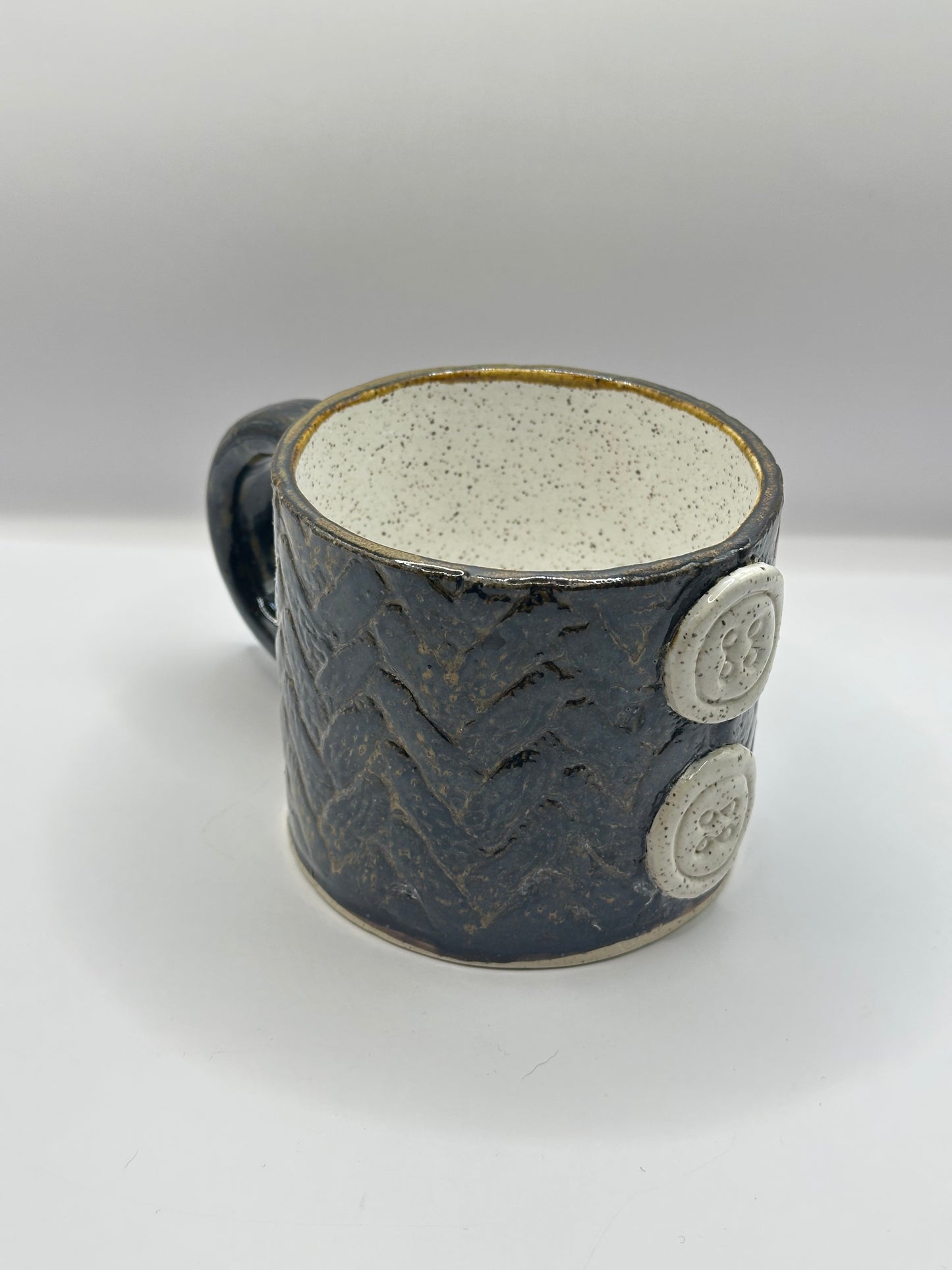 Soup Mug 16 oz - Sweater Texture w/Buttons - Multiple Colors