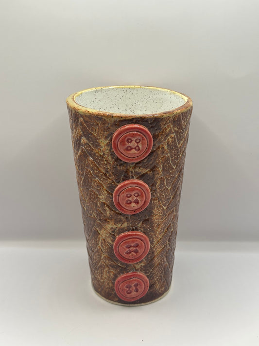 Cup 18 oz - Sweater Texture Buttons - Multiple Colors