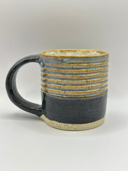 Mug - Ridged Matte Black & Northern Lights