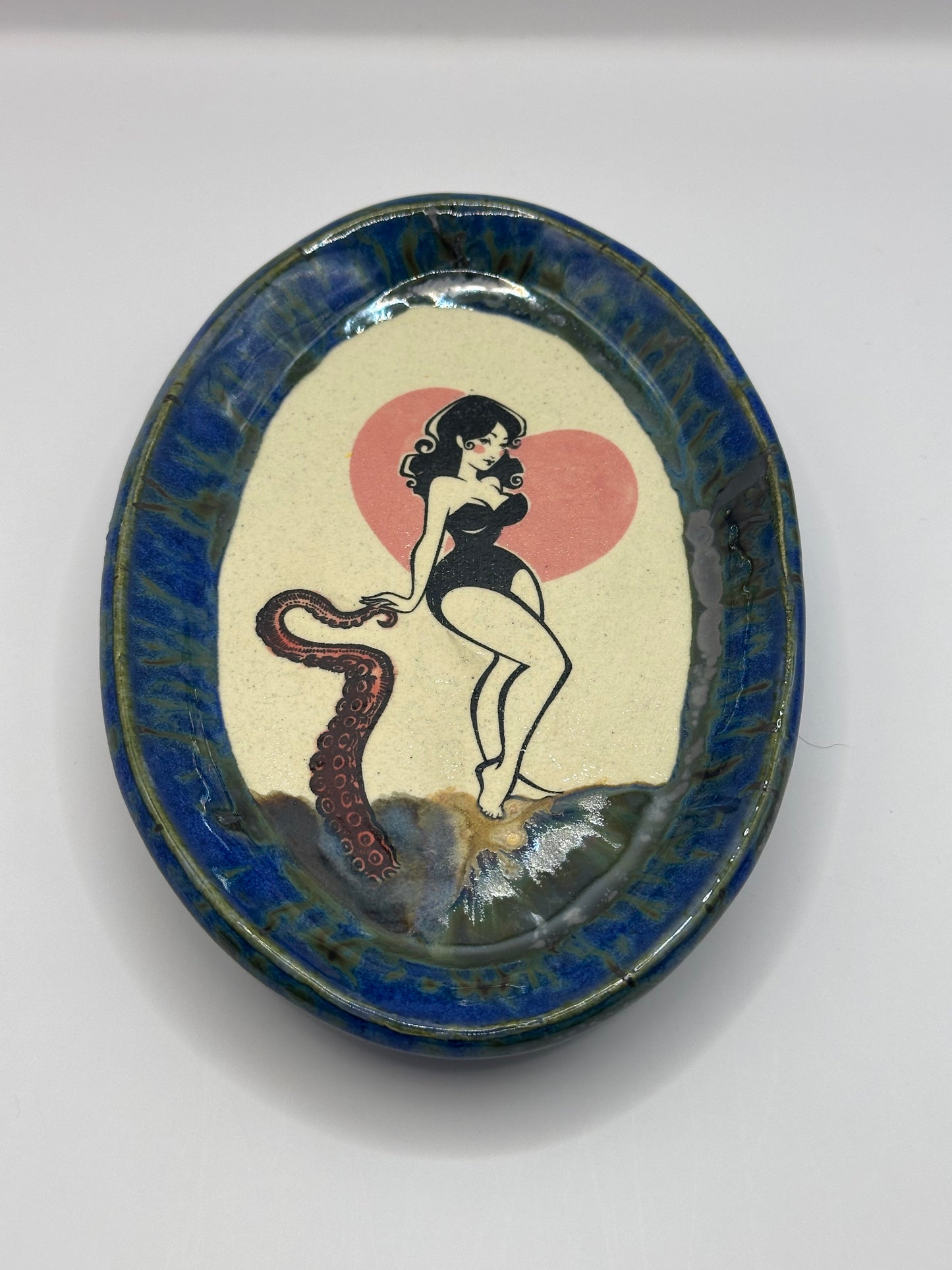 Oval Dish - Pinup & Octopus - multiple designs