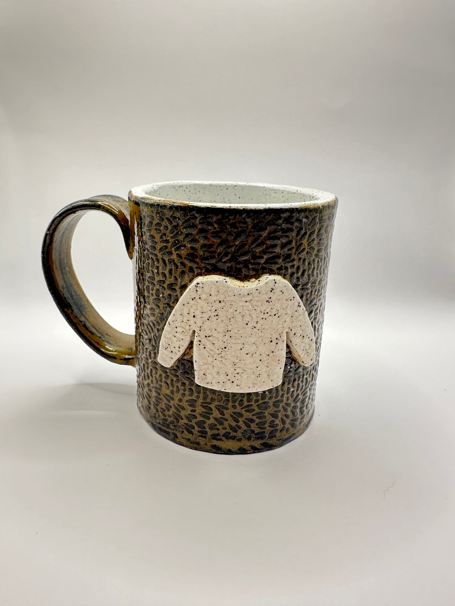 Mug 12 oz - Brown Sweater Texture