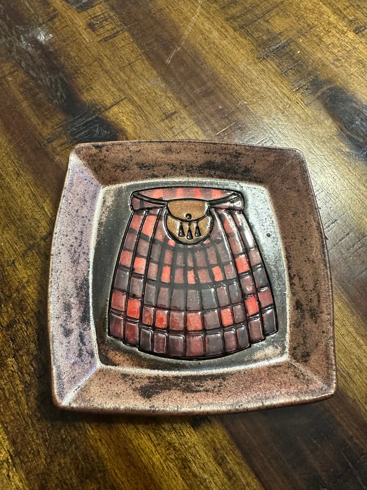 Rounded Square Dish - Copper Kilt (multiple colors available)