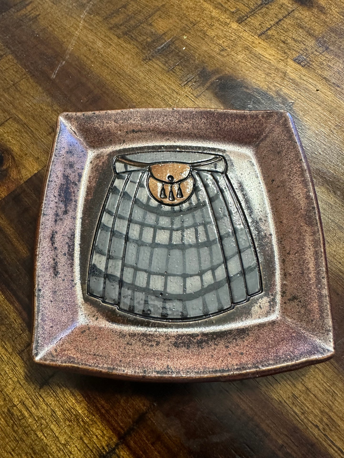 Rounded Square Dish - Copper Kilt (multiple colors available)